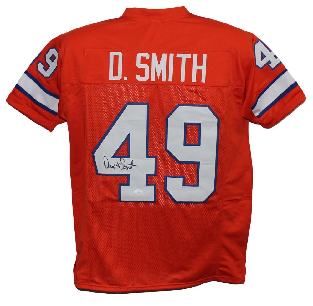 Dennis Smith Denver Broncos Autographed Custom Orange Jersey