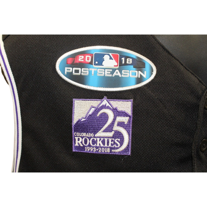 Trevor Story Signed Colorado Rockies 2018 Postseason Game Issued Jersey