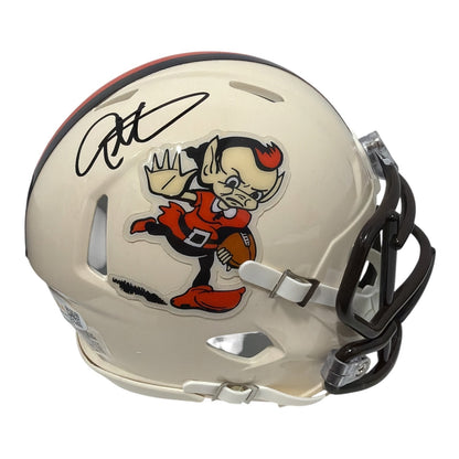 Eric Metcalf Signed Cleveland Browns Retro Mini Helmet