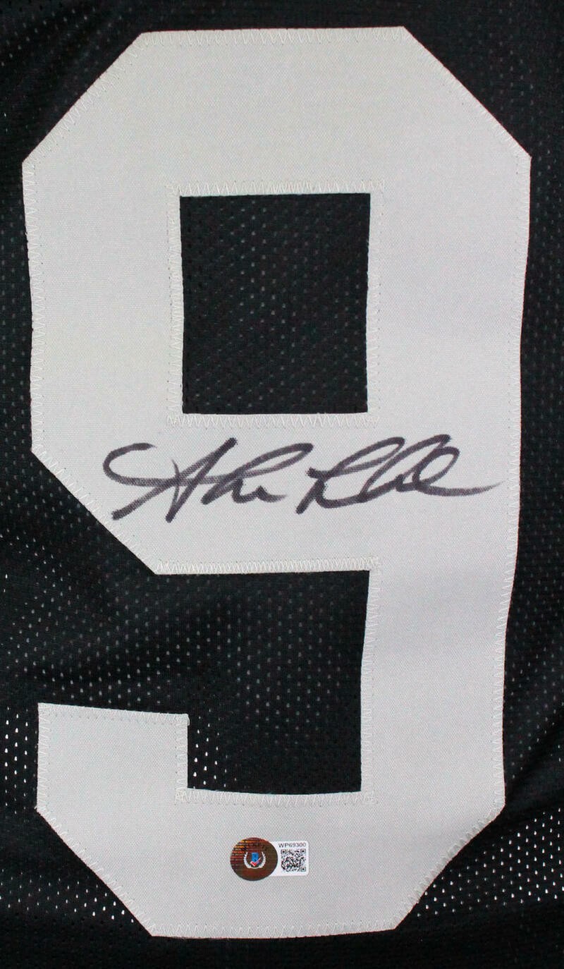 Shane Lechler Autographed Custom Black Football Stat Jersey