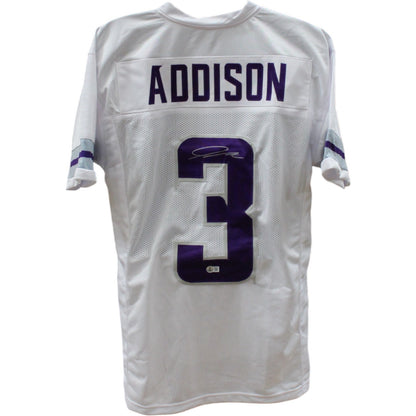 Jordan Addison Autographed 2024 Alternate White Pro Style Jersey