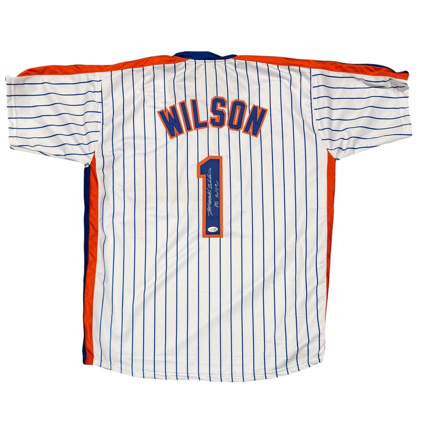 Mookie Wilson Signed New York Mets Custom Jersey "86 WSC"