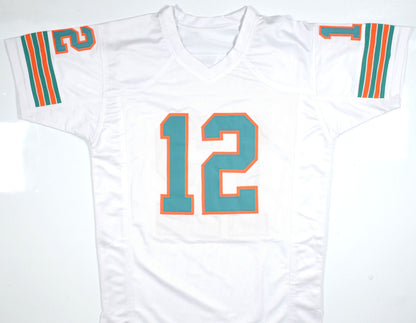 Bob Griese Signed Miami Dolphins White Custom Jersey