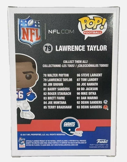 Lawrence Taylor Signed New York Giants Funko Pop #79 (Beckett COA)