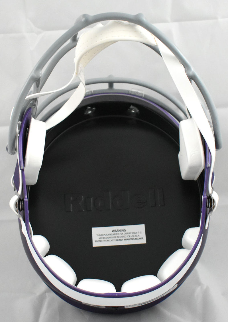 Justin Jefferson Autographed Minnesota Vikings Full Size Tribute Speed Helmet
