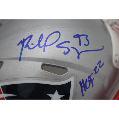 Richard Seymour Signed New England Patriots Mini Helmet HOF 22