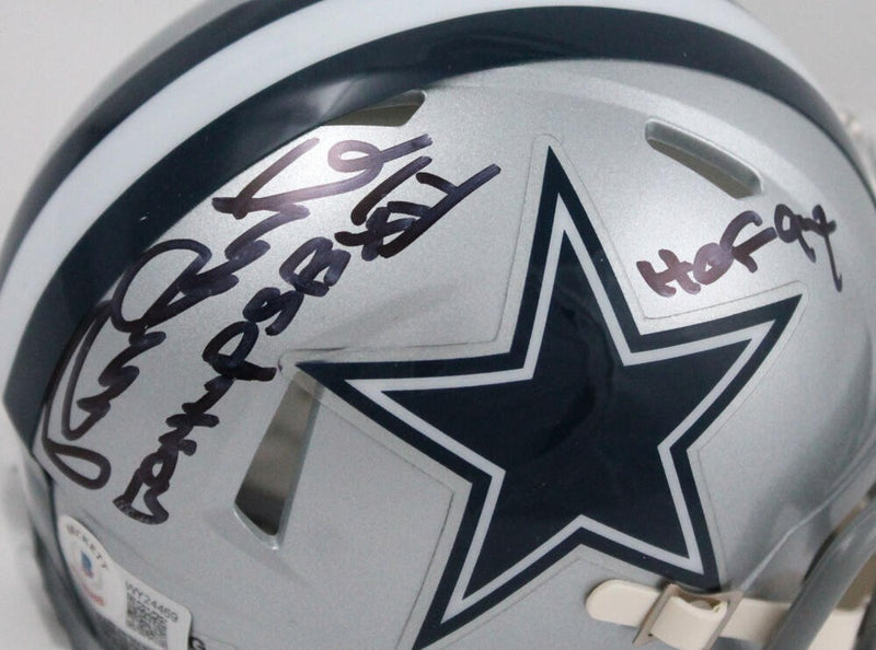 Randy White Signed Dallas Cowboys Black Speed Mini Helmet Inscribed HOF