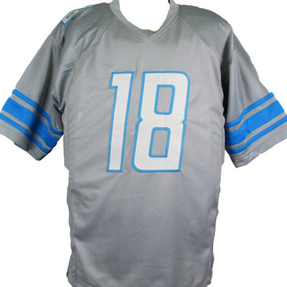 Jameson Williams Autographed Detroit Lions Grey Custom Jersey