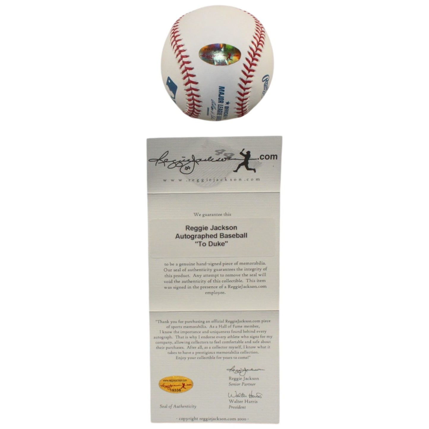Reggie Jackson Autographed New York Yankees Baseball HOF & Personalized