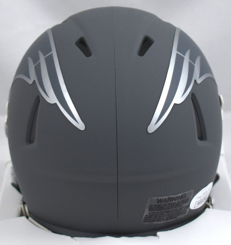 Wes Welker Signed New England Patriots Slate Speed Mini Helmet