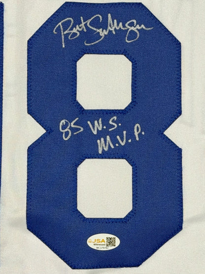 Bret Saberhagen Signed Kansas City Royals Custom Jersey 85 WS MVP JSA COA