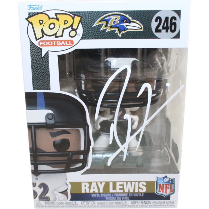 Ray Lewis Signed Baltimore Ravens Funko Pop! #246 Beckett Witnessed