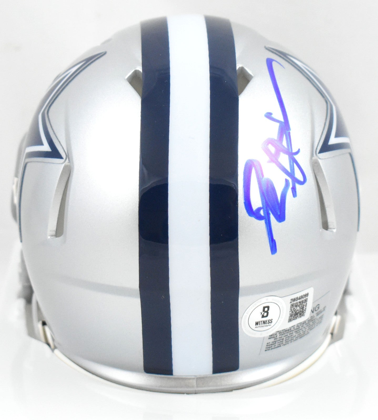 Deion Sanders Signed Dallas Cowboys Speed Mini Helmet - Blue