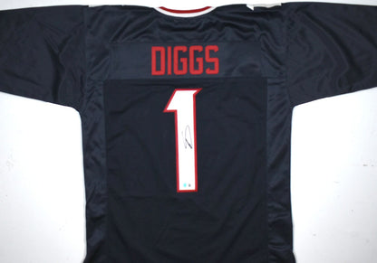Stefon Diggs Autographed Blue Custom Jersey