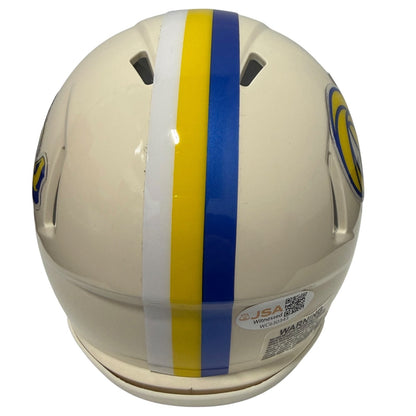 Kyren Williams Signed Los Angeles Rams Retro Mini Helmet JSA