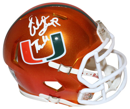 Warren Sapp Miami Hurricanes Autographed Flash Mini Helmet