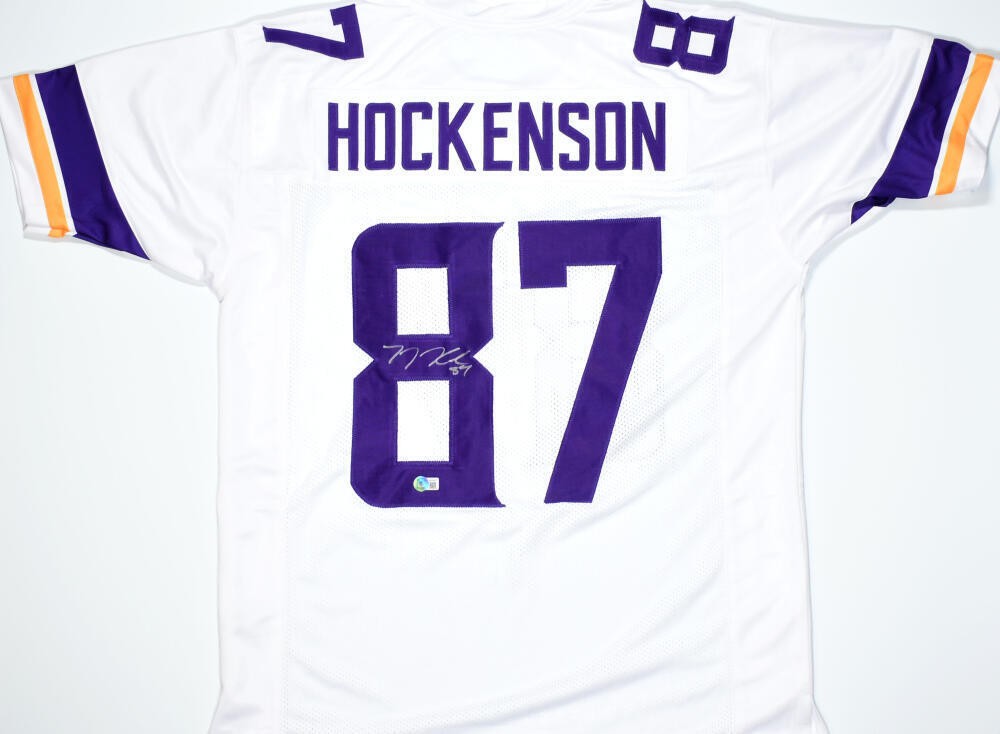 TJ Hockenson Autographed Minnesota Vikings White Jersey