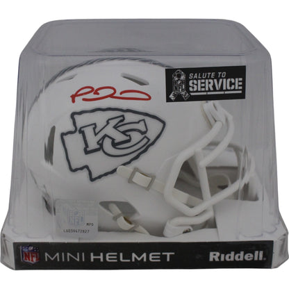 Patrick Mahomes Signed Kansas City Chiefs 2024 Salute to Service Mini Helmet