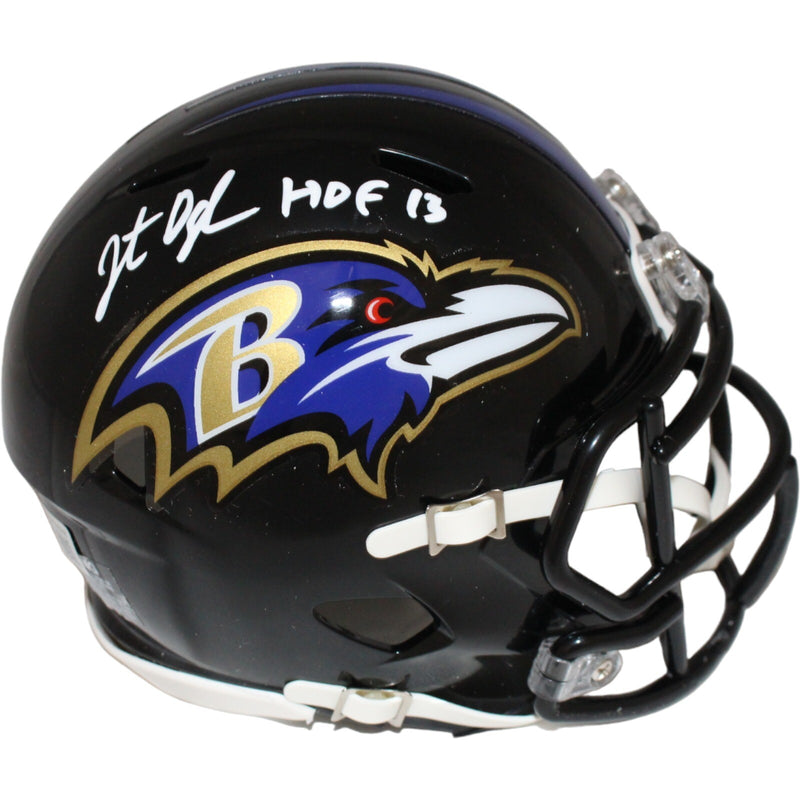 Jonathan Ogden Baltimore Ravens Signed Speed Mini Helmet (Beckett COA)