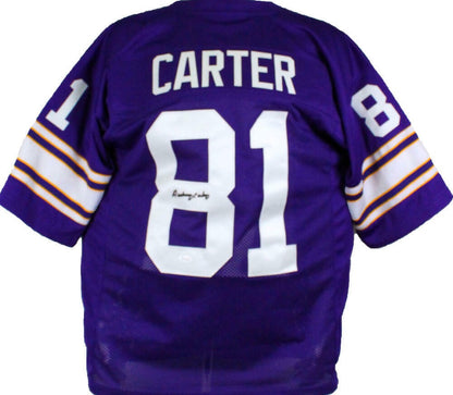 Anthony Carter Autographed Minnesota Vikings Custom Purple Jersey