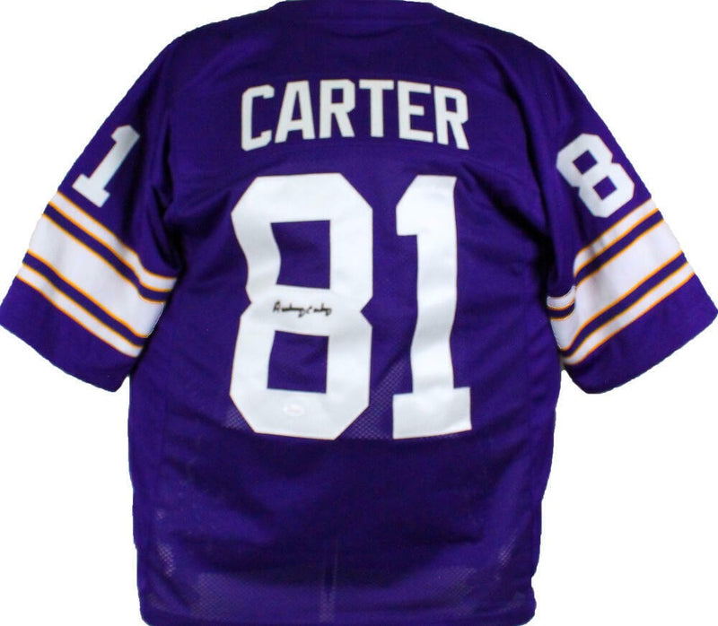 Anthony Carter Autographed Minnesota Vikings Custom Purple Jersey