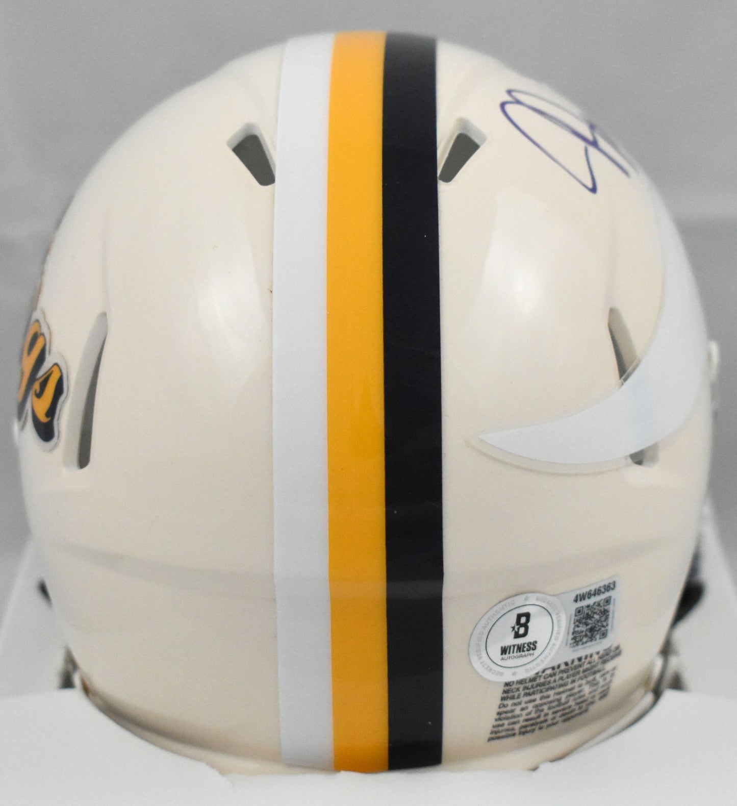 Justin Jefferson Signed Minnesota Vikings Retro Speed Mini Helmet