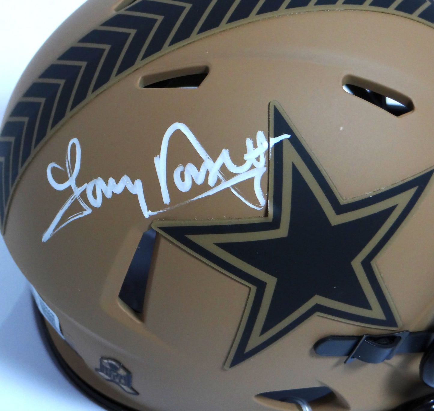 Tony Dorsett Signed Dallas Cowboys 2023 Salute to Service Mini Helmet