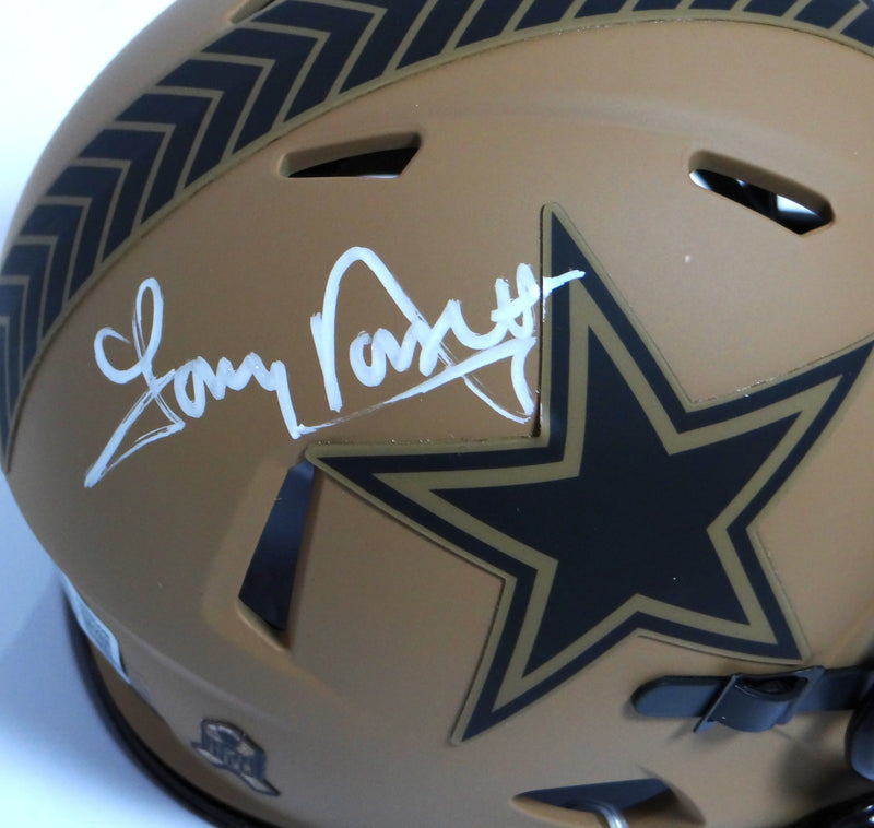Tony Dorsett Signed Dallas Cowboys 2023 Salute to Service Mini Helmet