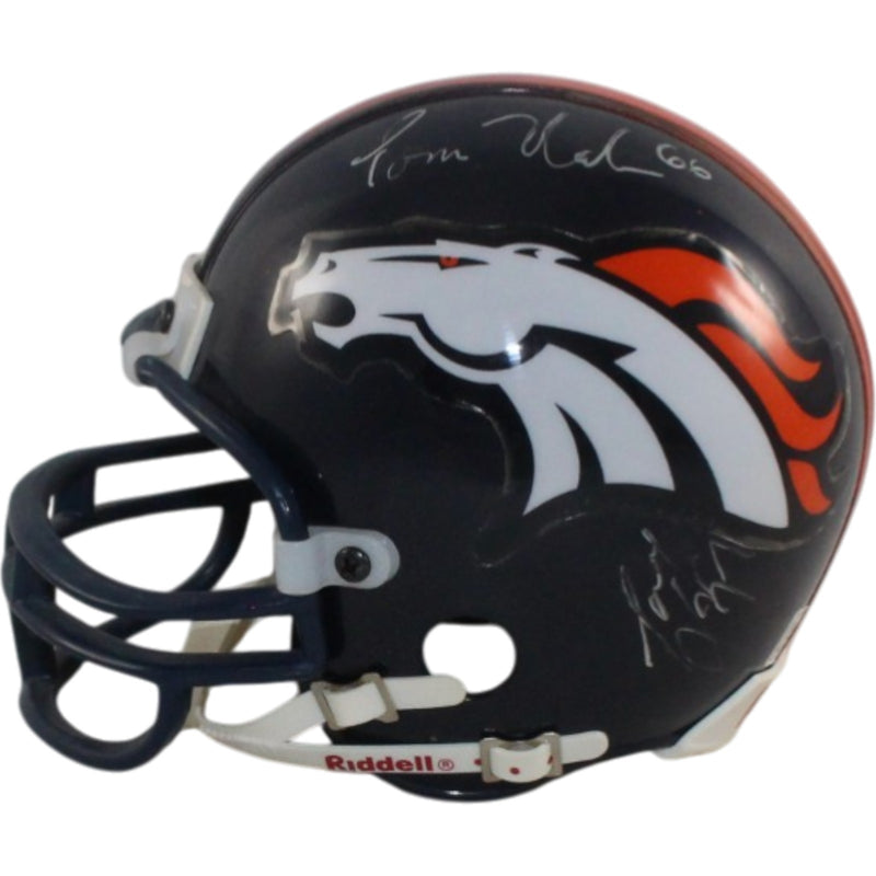Tom Nalen & Mark Schlereth Multi-Signed Denver Broncos 1998 OL Mini Helmet