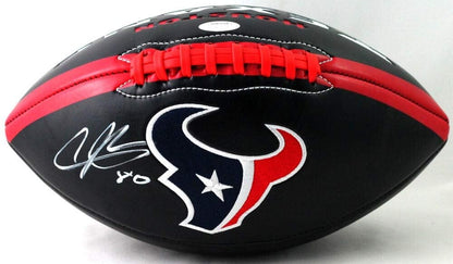 Andre Johnson Autographed Houston Texans Black Logo Football