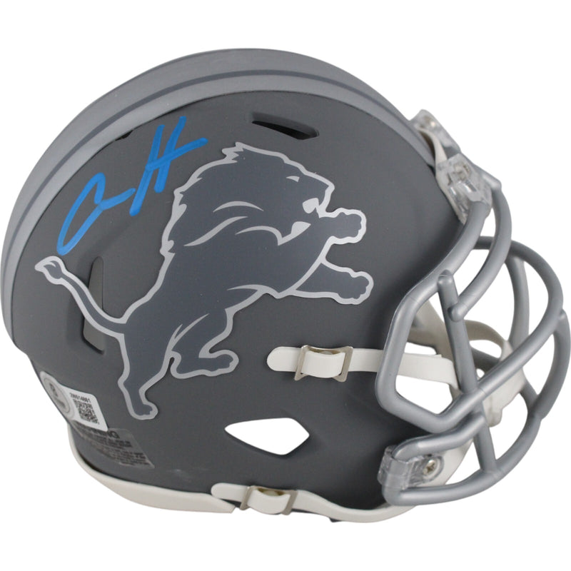 Aidan Hutchinson Detroit Lions Autographed Slate Speed Mini Helmet