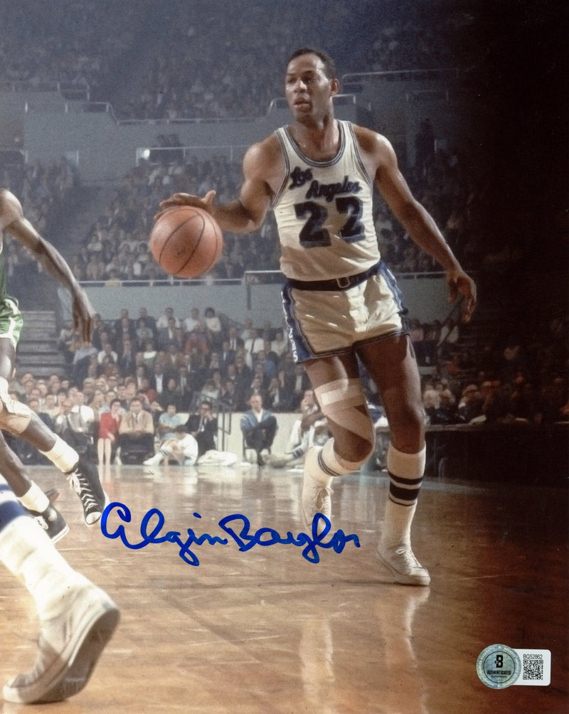 Elgin Baylor Signed Los Angeles Lakers 8x10 Photo