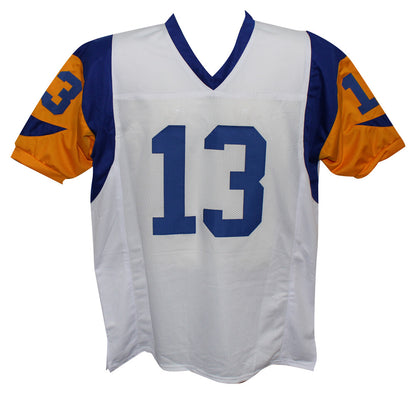 Kurt Warner Autographed St. Louis Rams White Custom Jersey SB MVP Beckett