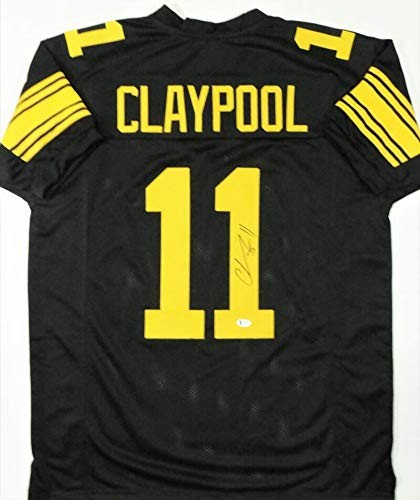 Chase Claypool Autographed Pittsburgh Steelers Black Color Rush Jersey