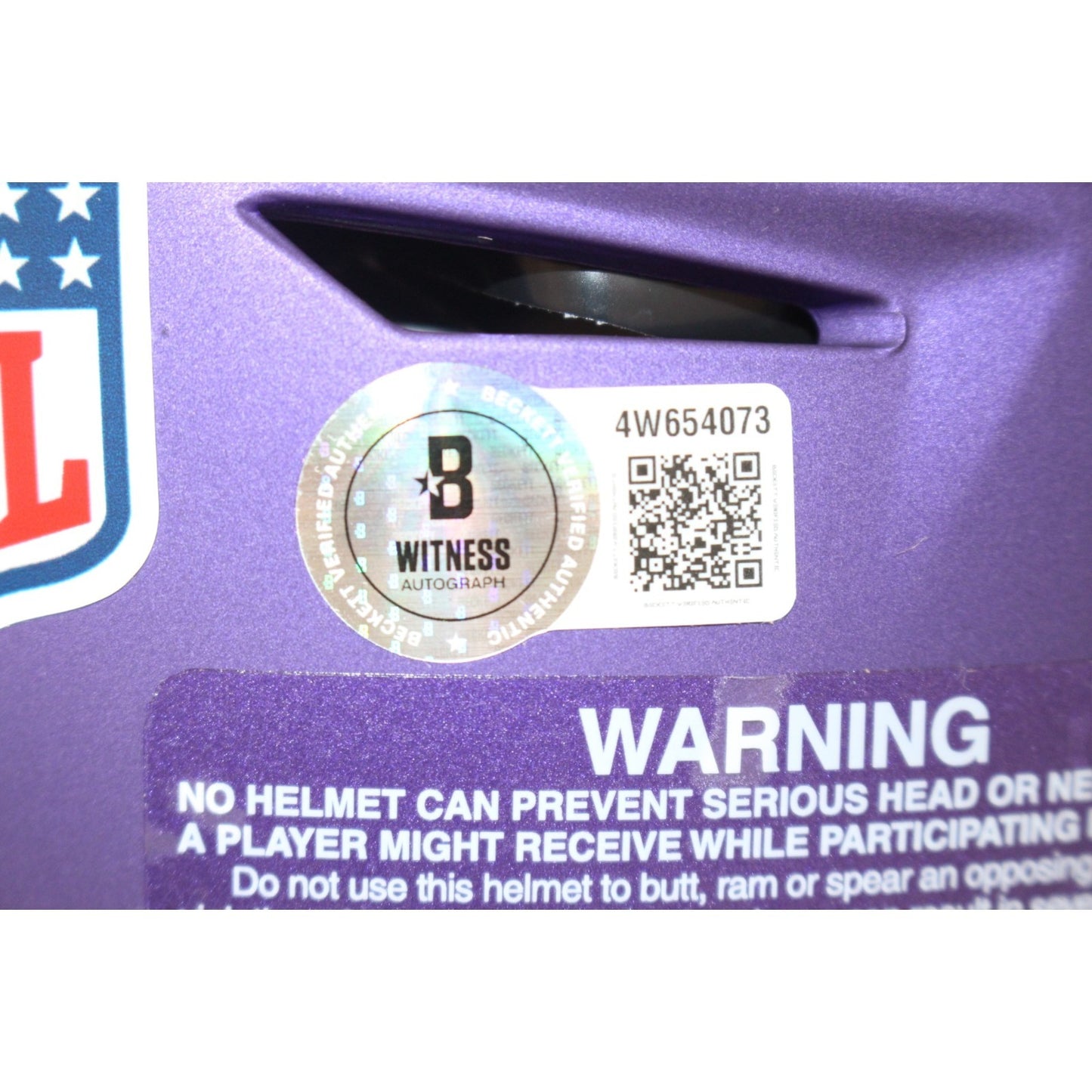 Justin Jefferson Signed Minnesota Vikings SpeedFlex Authentic Tribute Helmet