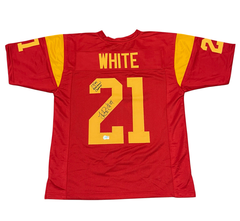 LenDale White Signed USC Trojans Custom Jersey (03/04 Rose Bowl Champ) Beckett