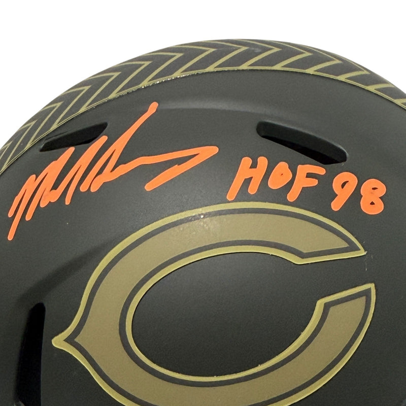 Mike Singletary Signed Chicago Bears Salute to Service Mini Helmet HOF 98 JSA
