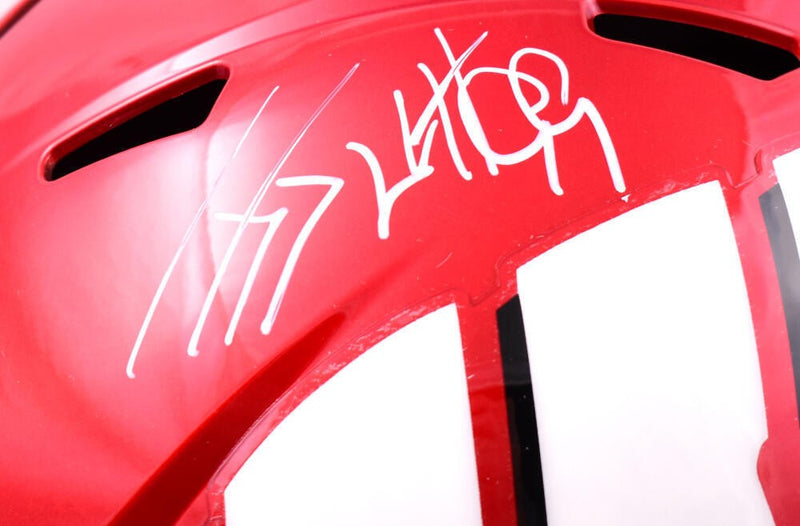 JJ Watt Signed Wisconsin Badgers Full Size Flash Speed Helmet