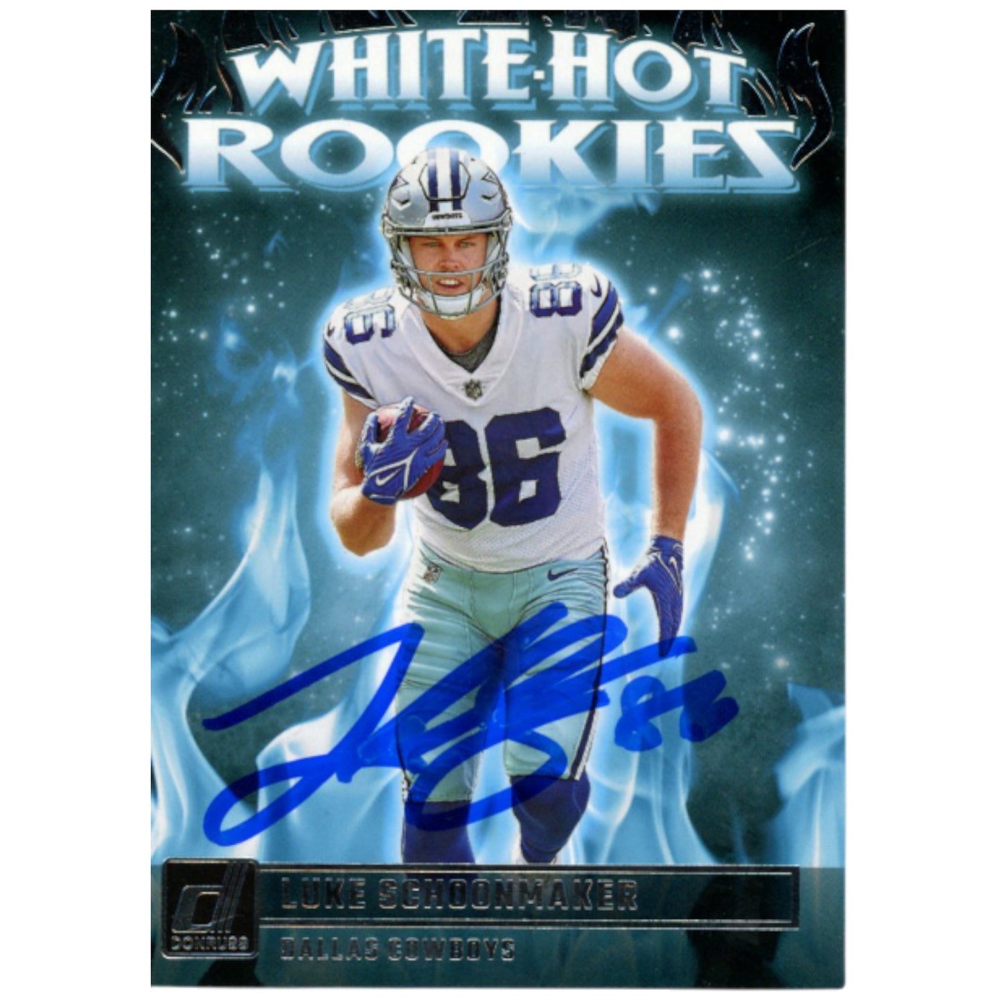 Luke Schoonmaker Autographed Dallas Cowboys 2023 Donruss Trading Card