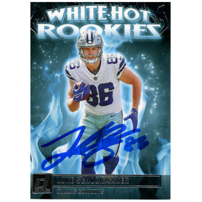 Luke Schoonmaker Autographed Dallas Cowboys 2023 Donruss Trading Card