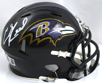 Ed Reed Signed Baltimore Ravens Speed Mini Helmet