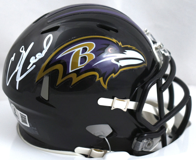 Ed Reed Signed Baltimore Ravens Speed Mini Helmet