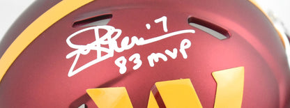 Joe Theismann Signed Washington Commanders Mini Helmet - '83 MVP