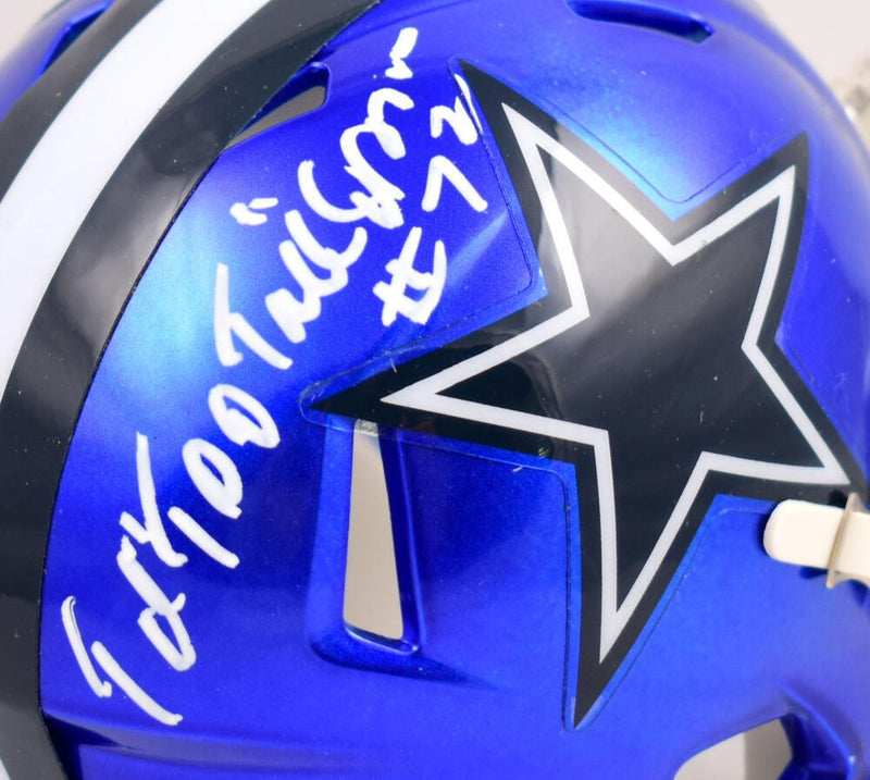 Ed "Too Tall" Jones Signed Dallas Cowboys Flash Speed Mini Helmet