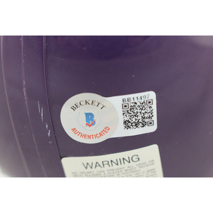 Billy Simms Signed Heisman Purple Mini Helmet (BAS COA)