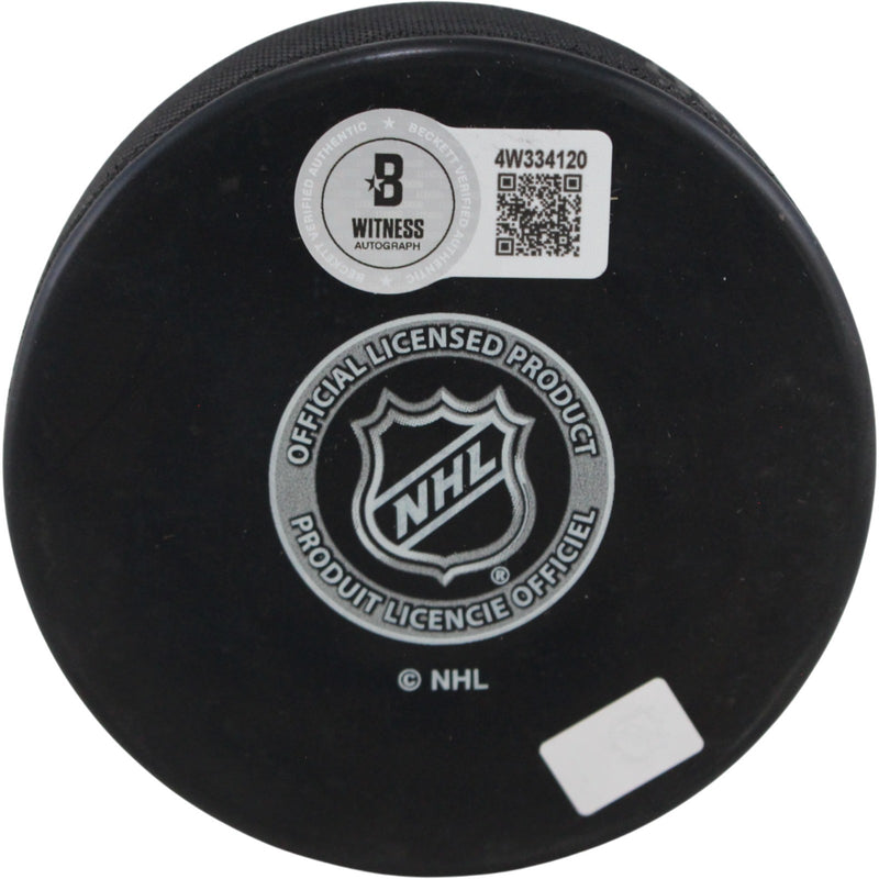 Scott Wedgewood Autographed Colorado Avalanche Logo Puck (Beckett)
