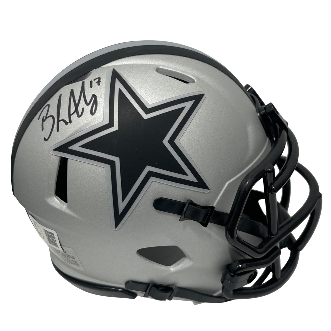 Brandon Aubrey Signed Dallas Cowboys Rave Alternative Mini Helmet BAS