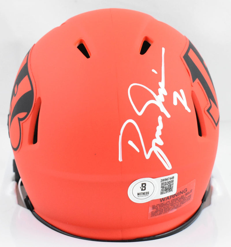 Boomer Esiason Autographed Cincinnati Bengals Rave Speed Mini Helmet