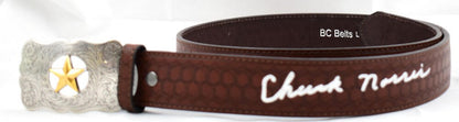 Chuck Norris Autographed Belt with Star Buckle