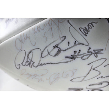 John Elway, Shannon Sharpe & Mike Shanahan Multi-Signed 1995 Broncos Football